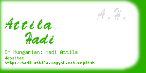 attila hadi business card